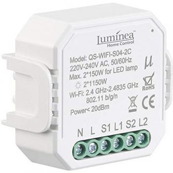 Luminea DualVoice – Prise de courant encastrée double, commande vocale