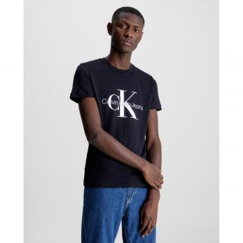 Calvin Klein Jeans T-Shirt Core Monogram Slim Nero Uomo Manica Corta XXL in Cotone Organico Sostenibile