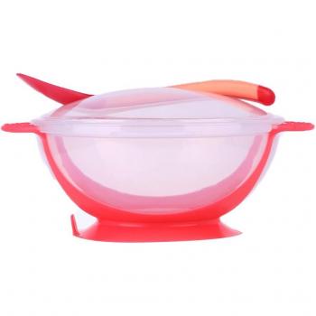 Set de tazón con ventosa y utensilios para alimentación de bebé