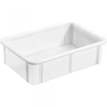Stapelbare Transportbox 30 l – HDPE Naturfarbe, ohne Deckel, L600 mm