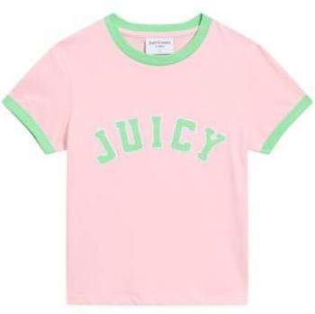 Juicy Couture Rosa T-Shirt Collegiate Ringer Slim Fit