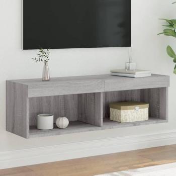 VidaXL TV-Rack mit LED-Lichtern Grau 100 cm
