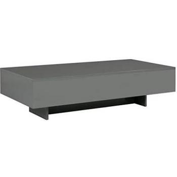 MDF Couchtisch „Grauer Glanz“ – 115 × 55 × 31 cm