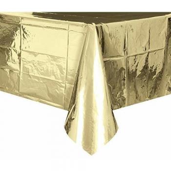 Couverture en plastique métallisé couleur or 137 × 274 cm