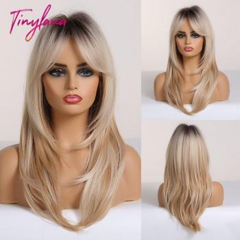 TINY LANA Women's Layered Style Synthetic Wig