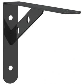 Fourni avec 4 supports d'étagère noirs – VidaXL