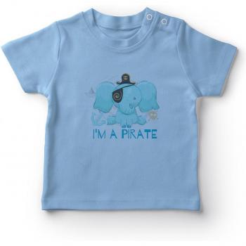 Angemiel Baby Boys' Pirate Elephant T-Shirt Blue