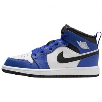 Jordan 1 Mid PS Sneakers Bambino Blu e Bianco 28,5