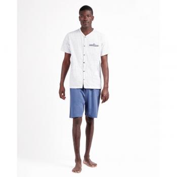 Pijama corto de punto azul para hombre – Admas