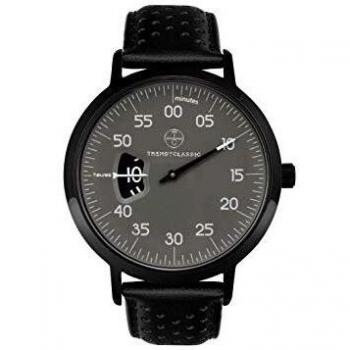 Montre Homme Quartz Cuir Noir Collection Trendy