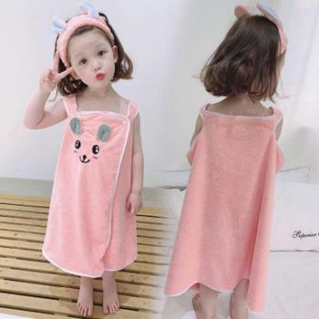 Girls Absorbent Bath Towel Dress