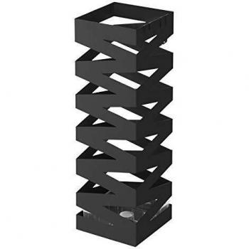 Portaombrelli da Pavimento Nero Songmics