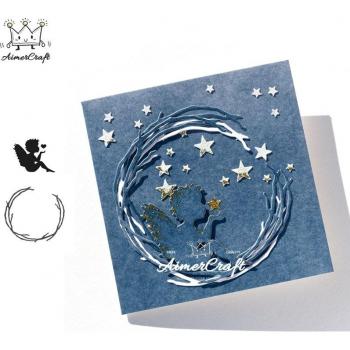 Angel Wreath Embossing Die Cuts