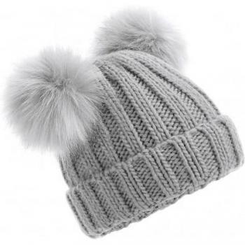 Beanie Con PonPon in Pelliccia Synthetica
