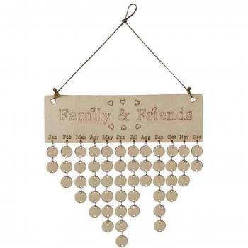 Calendario DIY para Decoraciones Navideñas “Familia & Amigos”