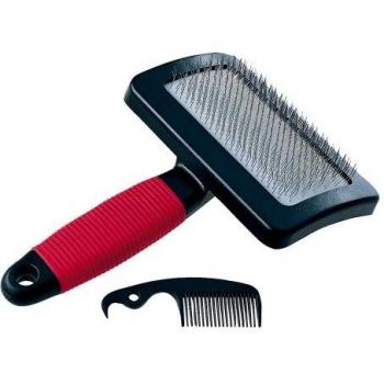 Dal Zotto Carder Brush for Dogs and Cats – Average to Long Hair, Red