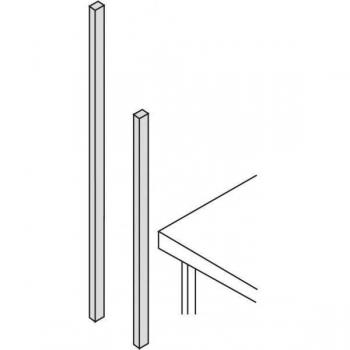 Rails montants Rocholz Système 2000 – Deux pièces – Hauteur 1085 mm – Couleur gris clair