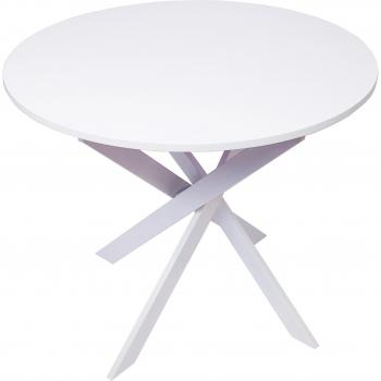 Mesa Redonda Blanca Mate Skraut Home 90×90 CM