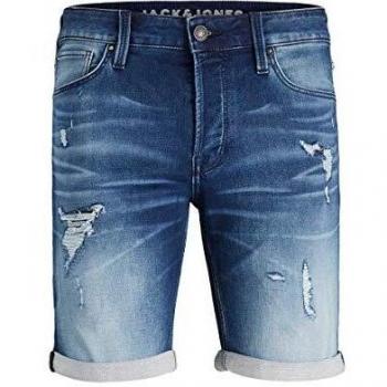 Jack & Jones Pantalones Cortos de Hombre Mezclilla Azul