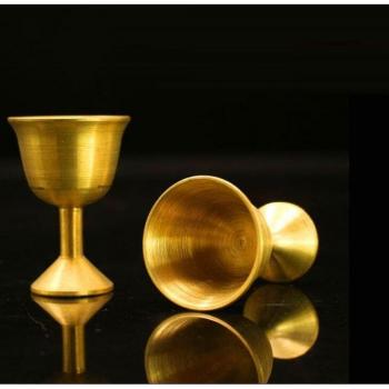 Instrumento Budista Tibetano: Taza de Agua y Cobre