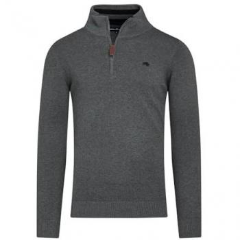 Men’s Raging Bull Classic Charcoal Knit Quarter Zip Top – Size L