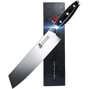High‑Carbon Kiritsuke Dual‑Edge 8.5″ – Black Hawk Kitchen Knife with Full Tang