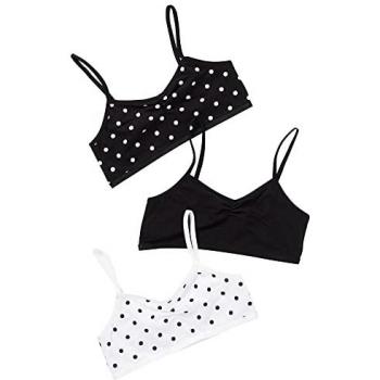 Essential Youth Crop Top Bundle – 3 Packs, Black, 10‑11 Years