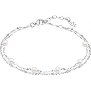 Pulsera Doble con perlas de Lotus Silver