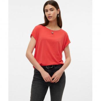 T-shirt uni femme Vero Moda Ava col rond manches courtes