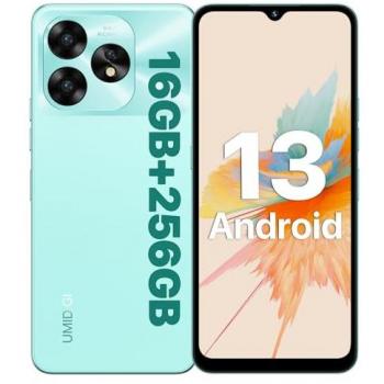 UMIDIGI A15C smartphone con NFC, Android 13, pantalla FHD de 6.7 pulgadas