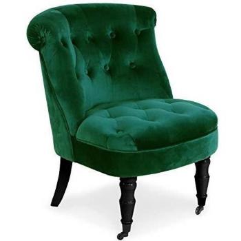 Fauteuil Capitonné MENZZO Prince Vert