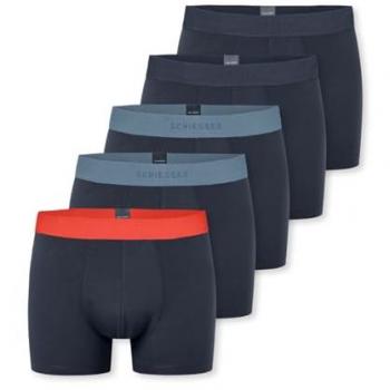 Schiesser Herren Unterhosen Trunk 95/5 Blau 7, 5er Pack