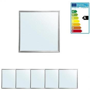 ECD Germany 5 x Panneau LED 36W 60 x 60 cm SMD 3014 Blanc froid 6000K Plafonnier encastré