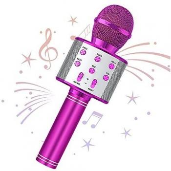 Wowstar Wireless Microphone, Karaoke Bluetooth Microphone for Kids Adults, Portable Toy Karaoke Mic Speaker Machine, Home KTV Player Support Android & iOS Devices for Party Singing