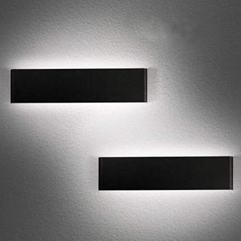 LEDMO Dual Wall Sconces 36cm, 12W LED, 6000K, Black Aluminum, Interior Design