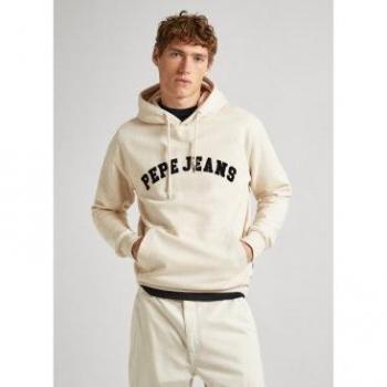 Sweat à capuche Pepe Jeans Rane blanc crème noir