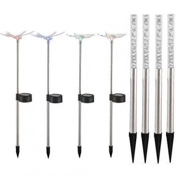 GLOBO 8er RGB LED Solar Gartenleuchten