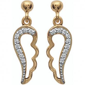 Boucles Plaqué Or Les Ailes d'Ange doré