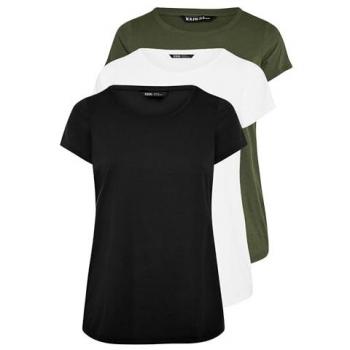 Yours Curve Black Core Basic 3-Tee Collection