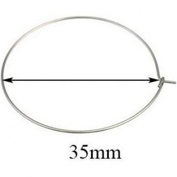 50pcs 316 Stainless Steel Big Circle Hoop Earrings for DIY Accessories