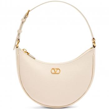 VLogo Signature Mini Leather Shoulder Bag – Light Ivory