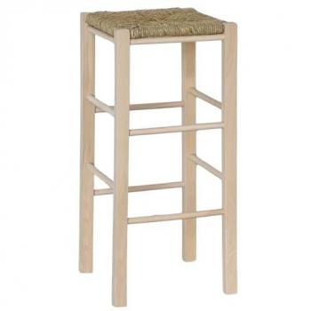 OKAFFAREFATTO DIY Barhocker 70 cm aus Holz mit Strohsitz