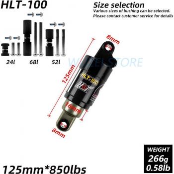 HTL-100 Mountain Bike Rear Shock, 165 mm, 850‑lbs Oil Spring