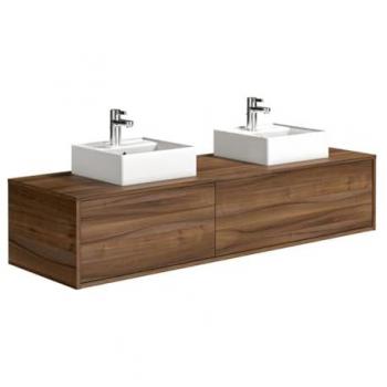 VENTE-UNIQUE Waschbeckenunterschrank mit Doppelbecken