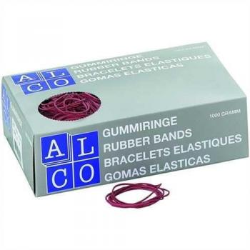 Alco Gummiringe 100mm 1000g im Karton rot