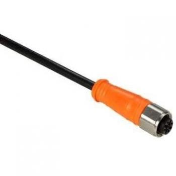 M12 Buchse, gerade, 4-polig, vorverdrahtet, 2m, PVC Kabel