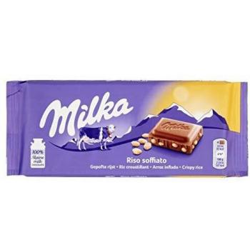 MILKA Tablet di Cioccolato Latte Riso Soffiato 100 g