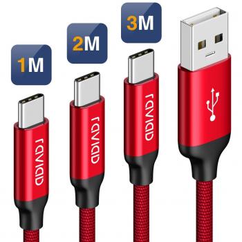 RAVIAD Cavo USB 1–3 m in Nylon – Compatibile Sony Xperia