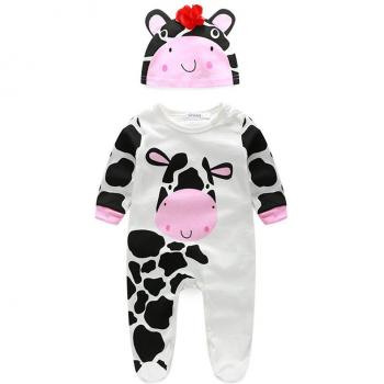 T-shirt automne hiver bébé vache neutre