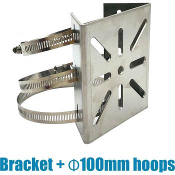 Soporte Vertical para Cámara de Seguridad con Aros